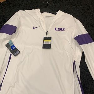 Nike LSU Tigers on Field NCAA 1/2 Zip Coaches Jacket